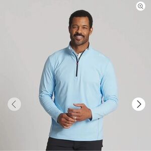 PLT Golf Men’s 1/4 Zip Pullover Coral Size M Performance Layer